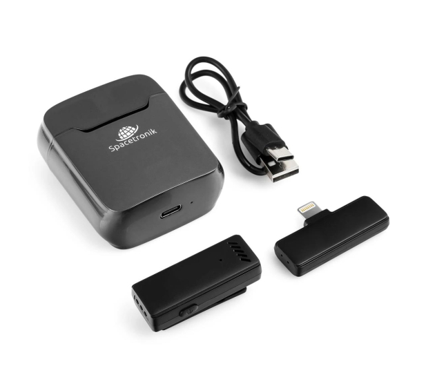 Spacetronik Mikrofon krawatowy bezprzewodowy SPU-WM11L Lightning - 1153948 - zdjęcie